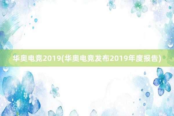 华奥电竞2019(华奥电竞发布2019年度报告)