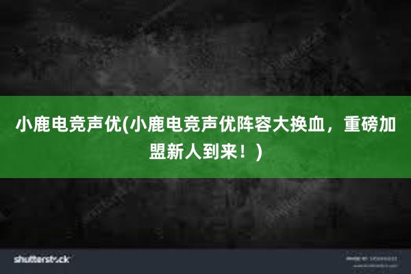 小鹿电竞声优(小鹿电竞声优阵容大换血，重磅加盟新人到来！)